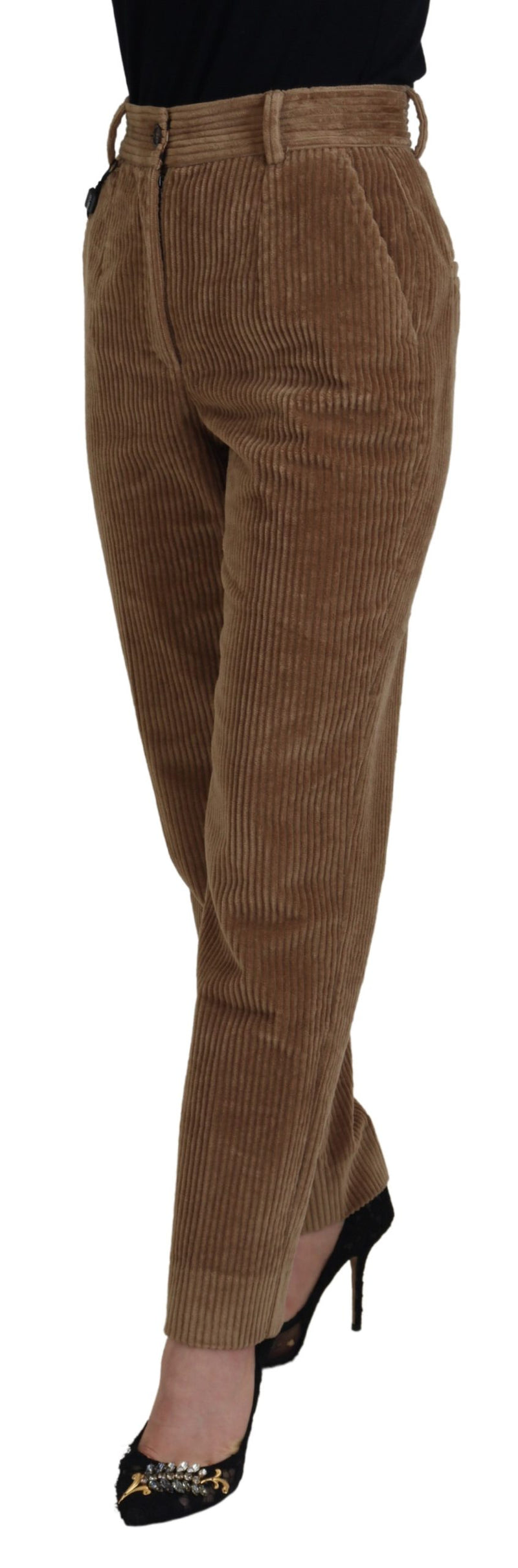 Elegant Brown Corduroy Pants for Sophisticated Style Dolce & Gabbana