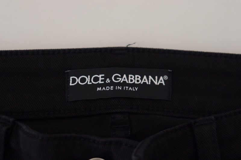 Chic Black Denim Pants – Timeless Elegance Dolce & Gabbana