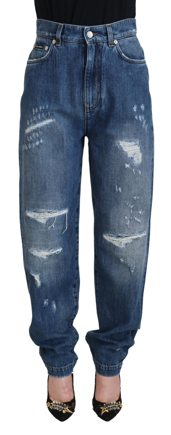 Elegant Tattered Denim Jeans Dolce & Gabbana