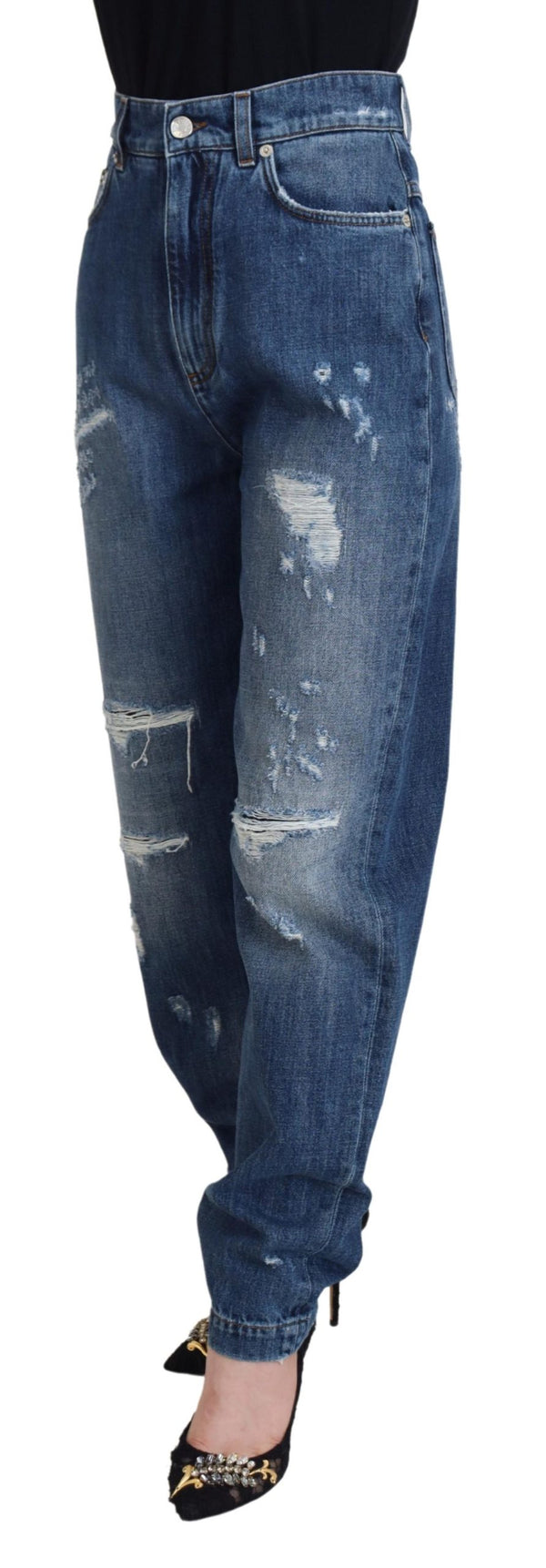 Elegant Tattered Denim Jeans Dolce & Gabbana