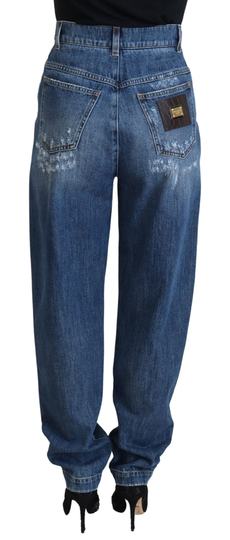 Elegant Tattered Denim Jeans Dolce & Gabbana