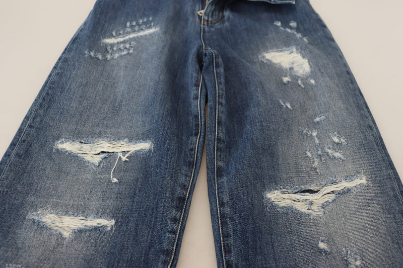 Elegant Tattered Denim Jeans Dolce & Gabbana