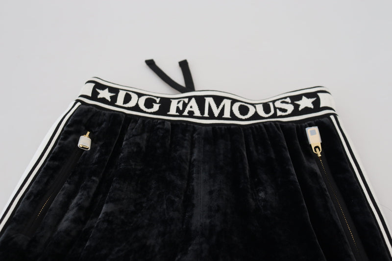 Elegant Velvet Pants - Timeless Black Luxury Dolce & Gabbana