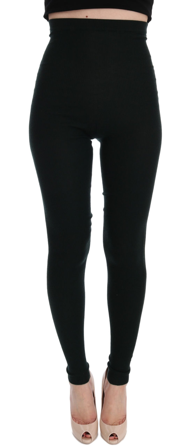 Elegant Cashmere Jegging Pants in Lush Green Dolce & Gabbana