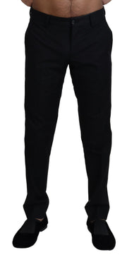 Elegant Black Cotton Trousers Dolce & Gabbana