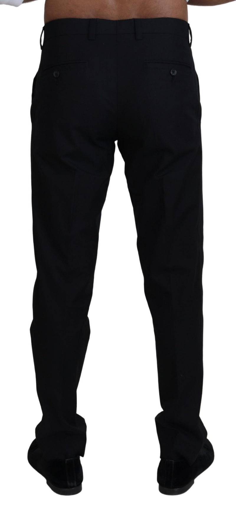 Elegant Black Cotton Trousers Dolce & Gabbana