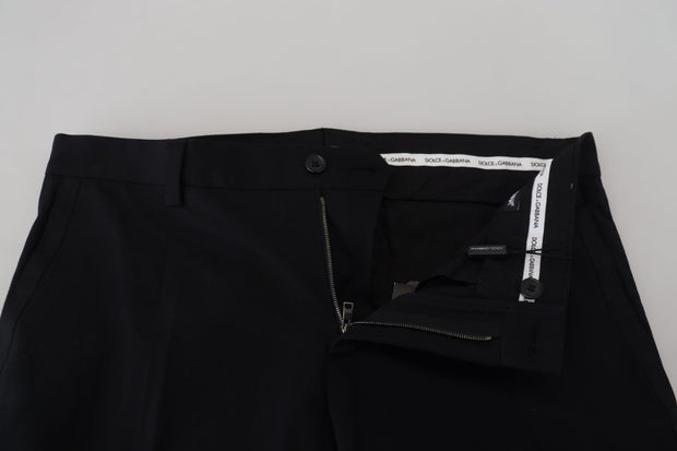 Elegant Black Cotton Trousers Dolce & Gabbana