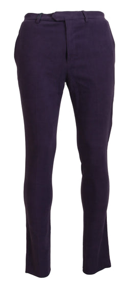 Elegant Purple Cotton Trousers BENCIVENGA