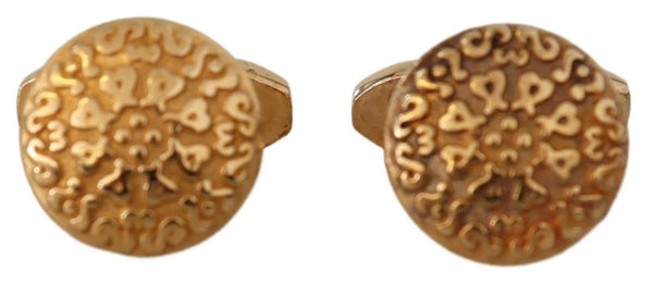 Elegant Gold Plated Brass Men's Cufflinks Dolce & Gabbana