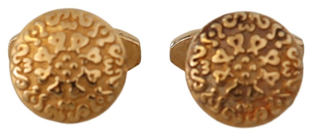 Elegant Gold Plated Brass Men's Cufflinks Dolce & Gabbana