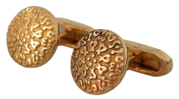 Elegant Gold Plated Brass Men's Cufflinks Dolce & Gabbana