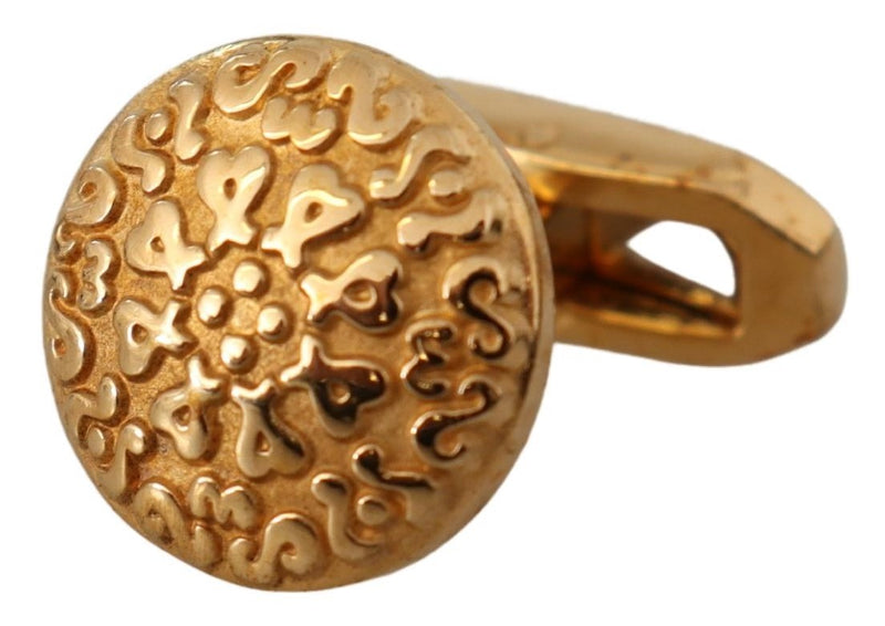 Elegant Gold Plated Brass Men's Cufflinks Dolce & Gabbana