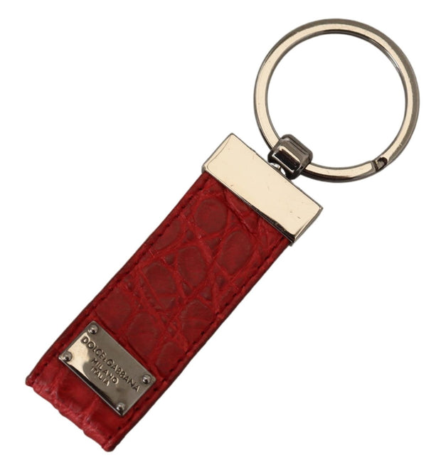 Chic Red Leather Keychain & Charm Accessory Dolce & Gabbana