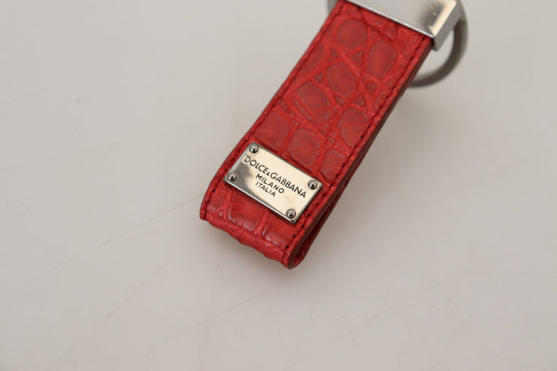 Chic Red Leather Keychain & Charm Accessory Dolce & Gabbana