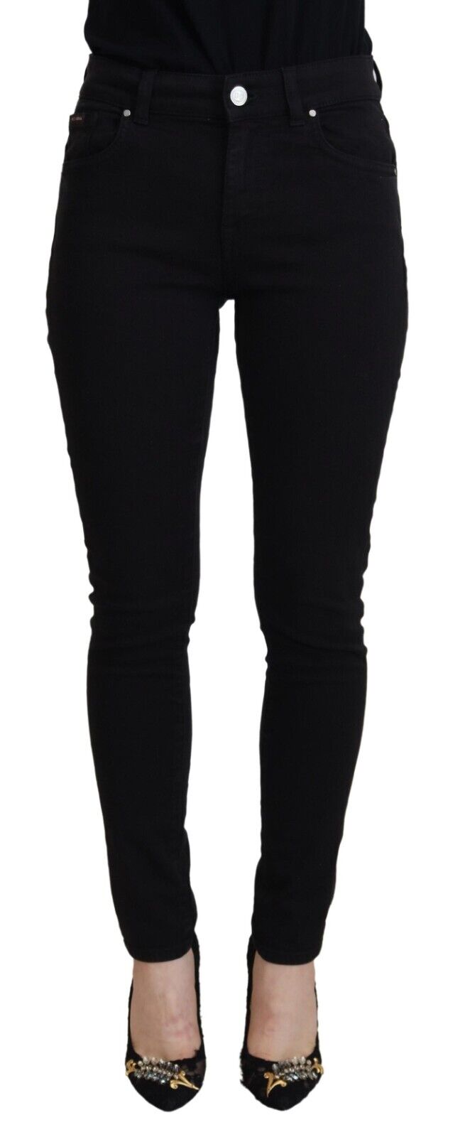 Elegant Black Denim Pants Dolce & Gabbana