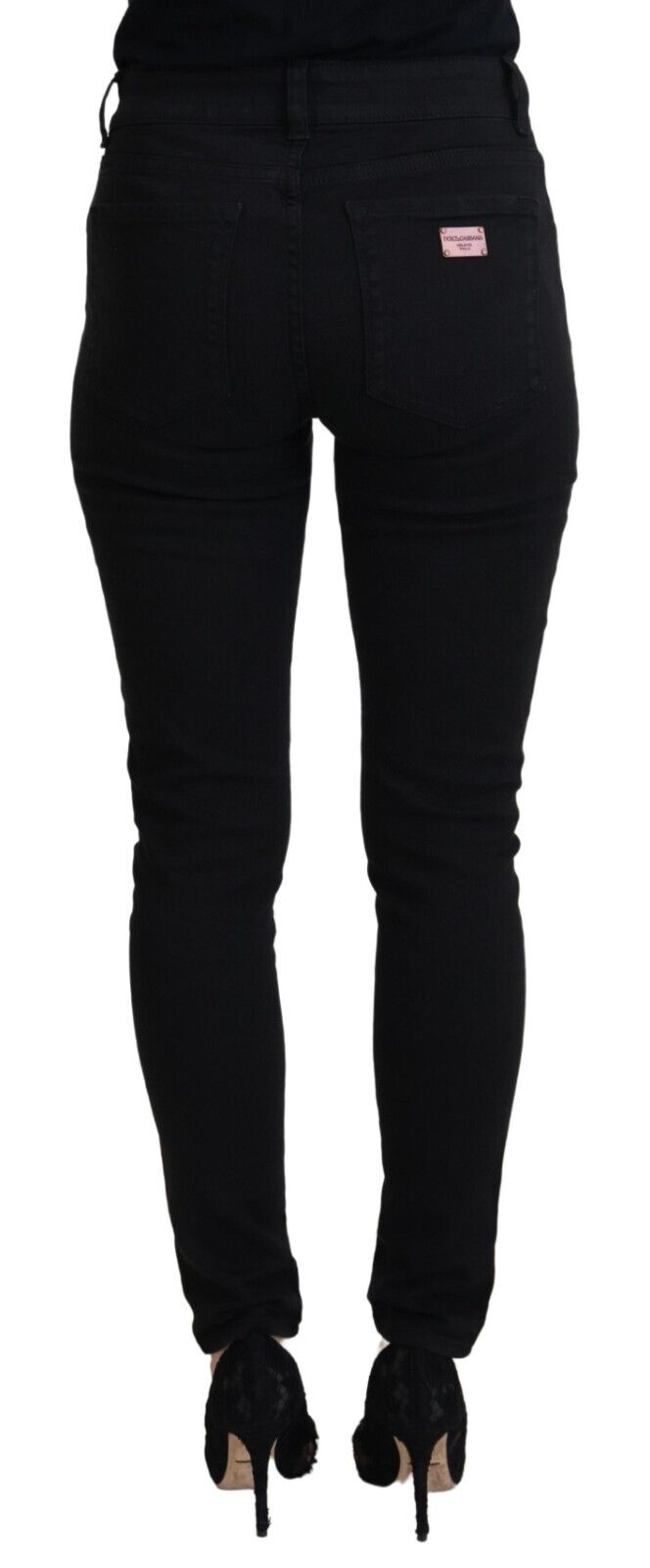 Elegant Black Denim Pants Dolce & Gabbana