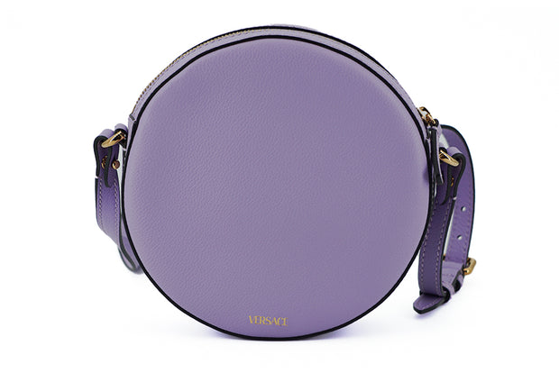 Elegant Purple Round Shoulder Bag Versace