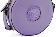 Elegant Purple Round Shoulder Bag Versace