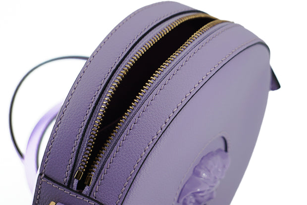 Elegant Purple Round Shoulder Bag Versace