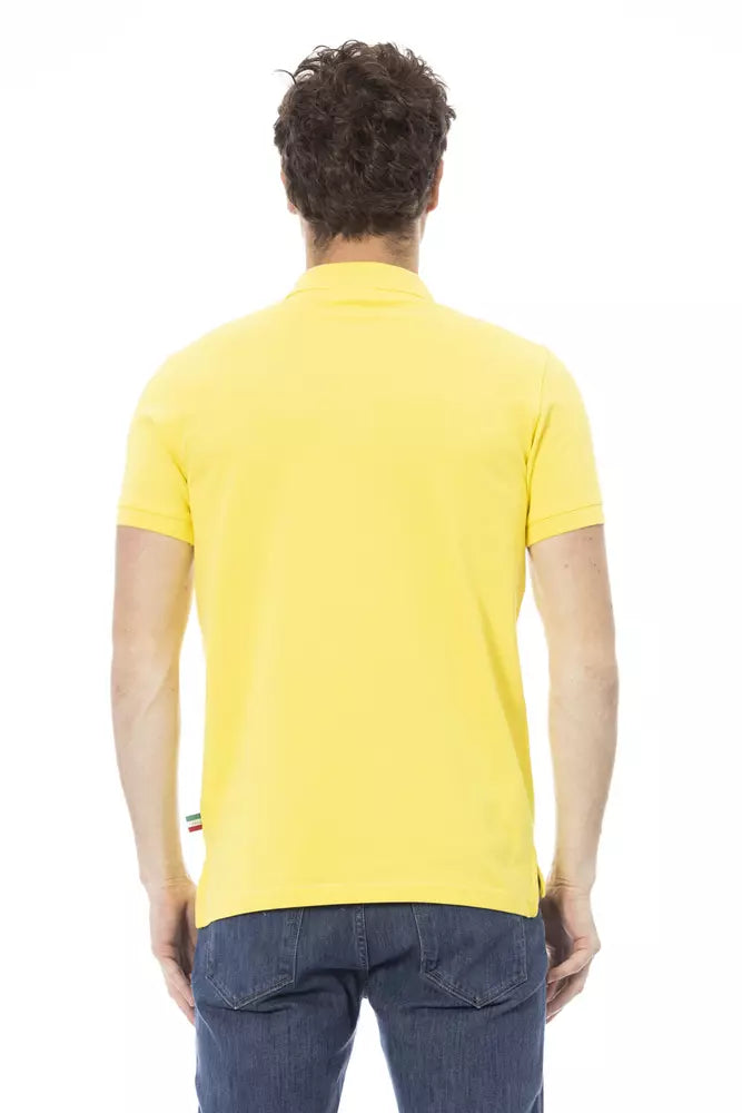 Yellow Cotton Men Polo Baldinini Trend