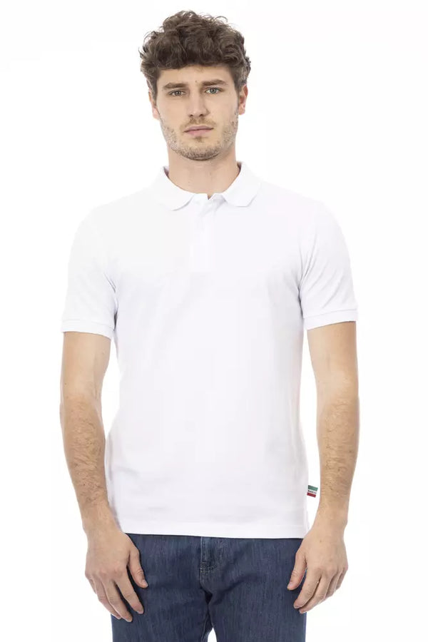 White Cotton Men Polo Baldinini Trend