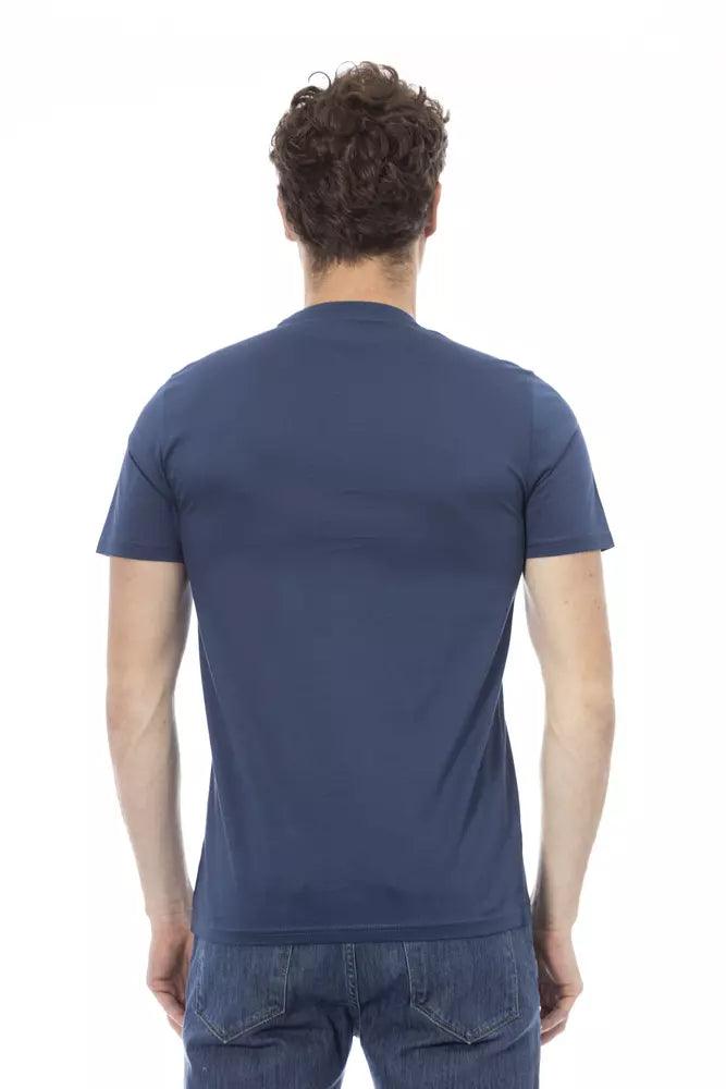 Blue Cotton Men T-Shirt Baldinini Trend