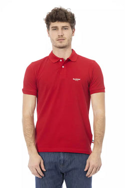 Red Cotton Men Polo Baldinini Trend