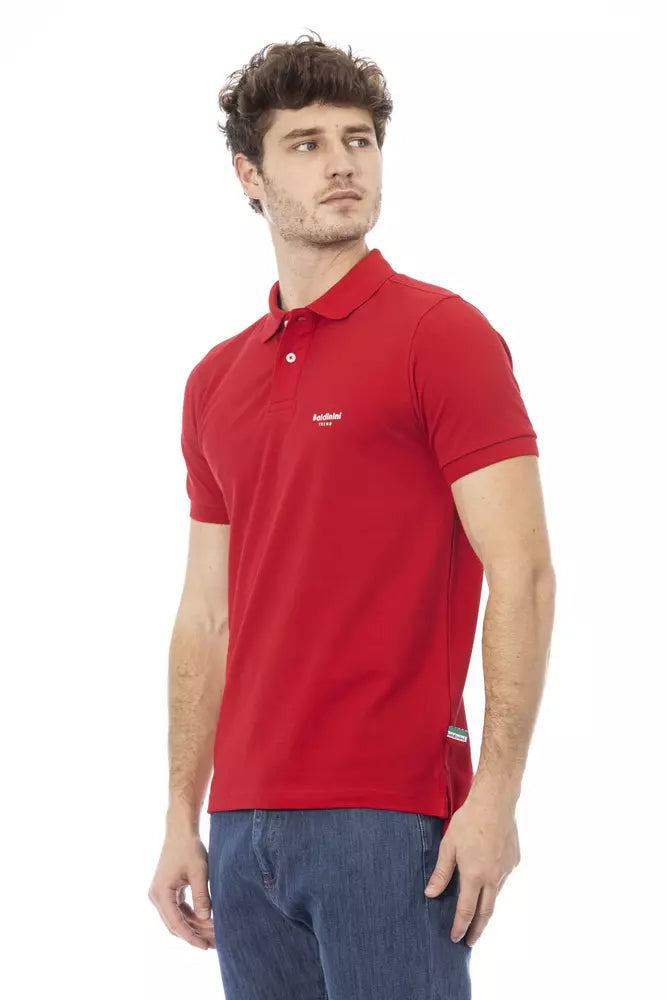 Red Cotton Men Polo Baldinini Trend