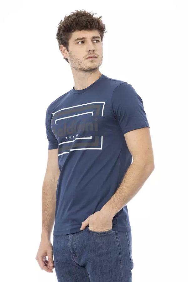 Blue Cotton Men T-Shirt Baldinini Trend
