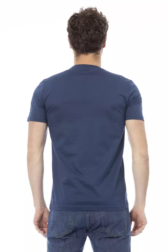 Blue Cotton Men T-Shirt Baldinini Trend