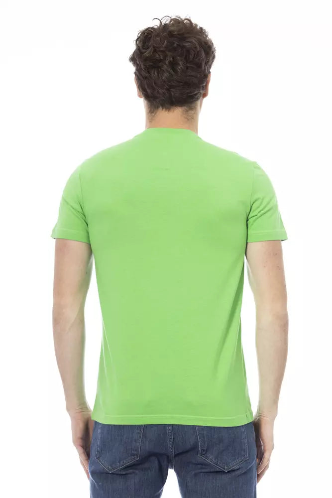 Green Cotton Men T-Shirt Baldinini Trend