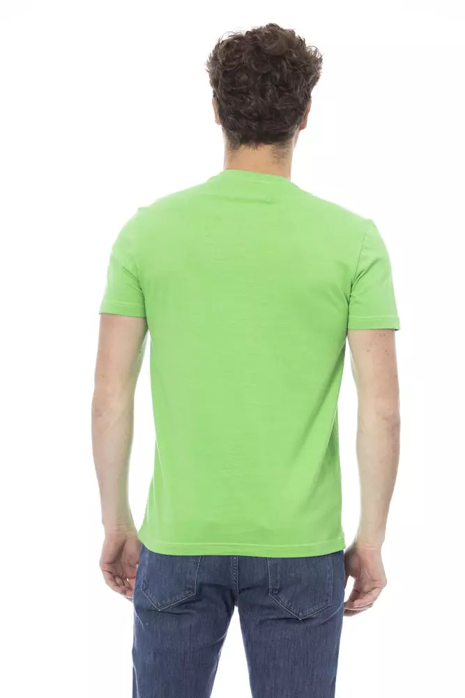 Green Cotton Men T-Shirt Baldinini Trend