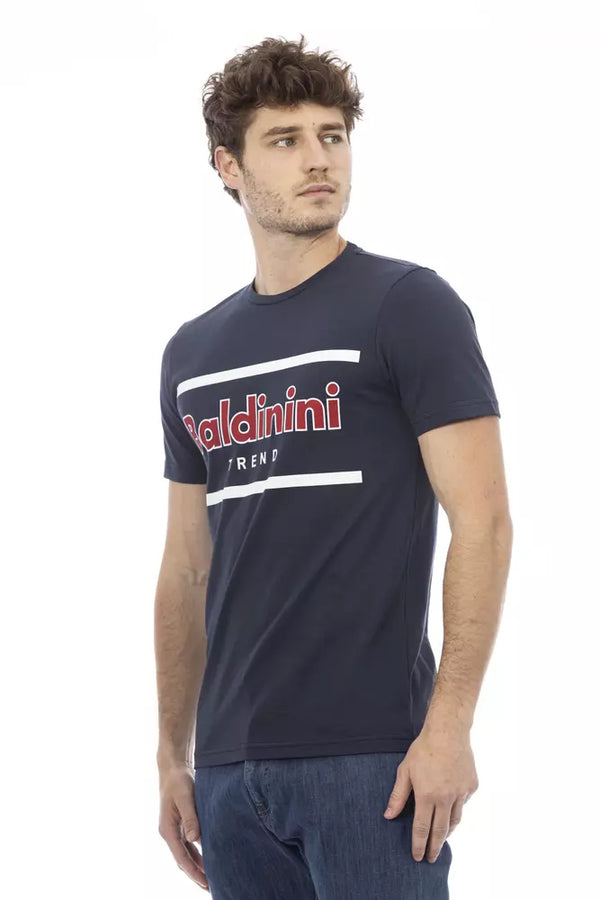 Blue Cotton Men T-Shirt Baldinini Trend