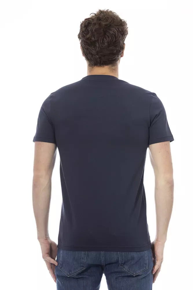Blue Cotton Men T-Shirt Baldinini Trend