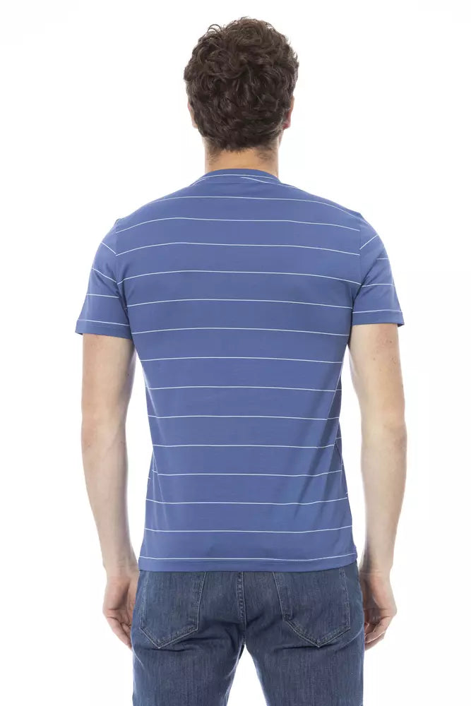 Blue Cotton Men T-Shirt Baldinini Trend