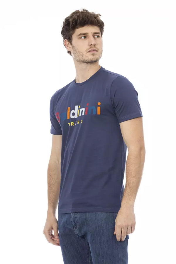 Blue Cotton Men T-Shirt Baldinini Trend