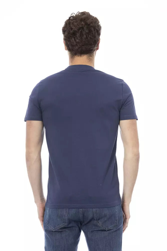 Blue Cotton Men T-Shirt Baldinini Trend