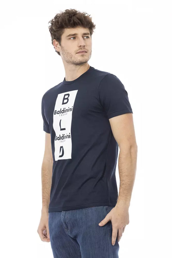 Blue Cotton Men T-Shirt Baldinini Trend