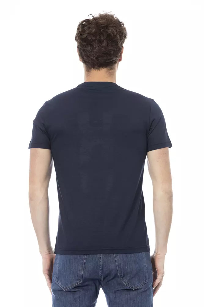 Blue Cotton Men T-Shirt Baldinini Trend