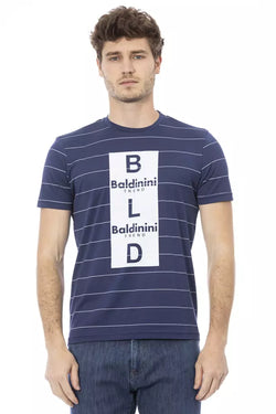 Blue Cotton Men T-Shirt Baldinini Trend