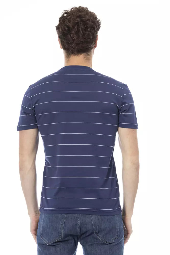 Blue Cotton Men T-Shirt Baldinini Trend