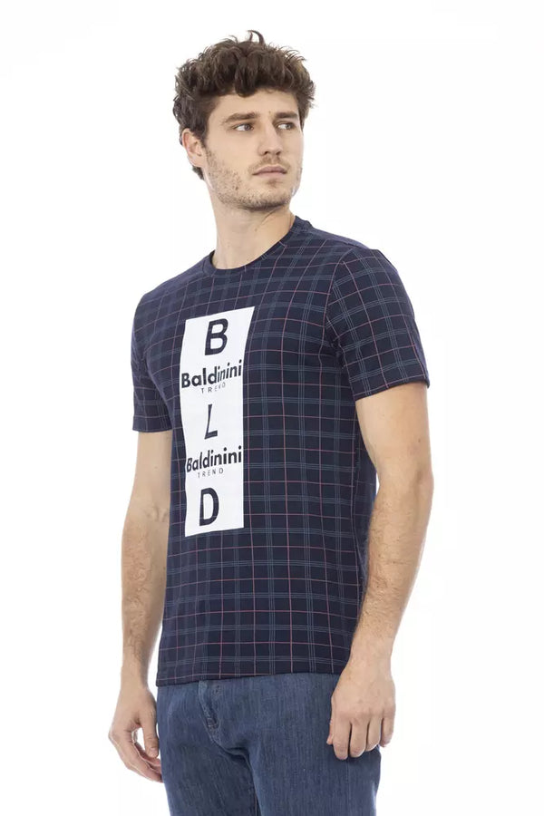 Blue Cotton Men T-Shirt Baldinini Trend