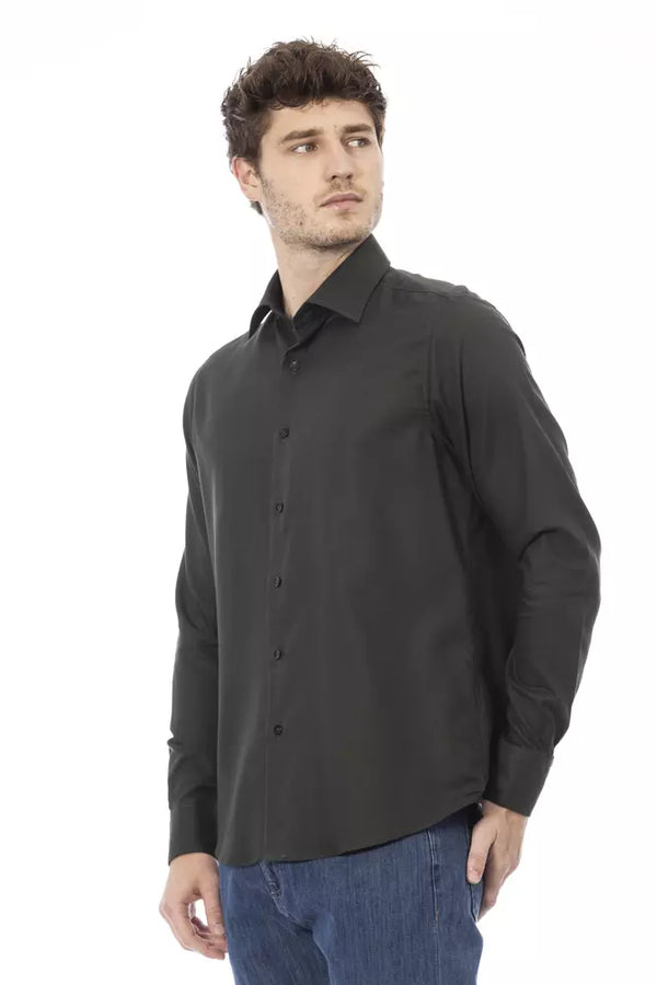 Green Cotton Men Shirt Baldinini Trend