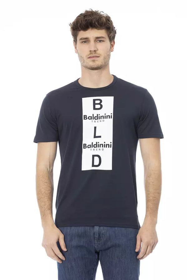 Blue Cotton Men T-Shirt Baldinini Trend
