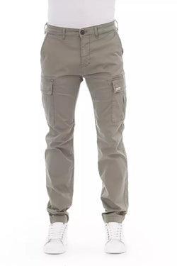 Beige Cotton Men Cargo Pant Baldinini Trend