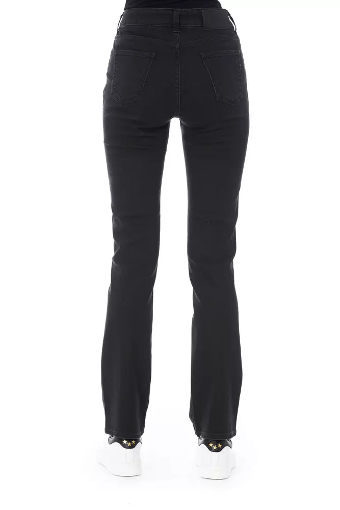 Black Cotton Women Jeans Baldinini Trend