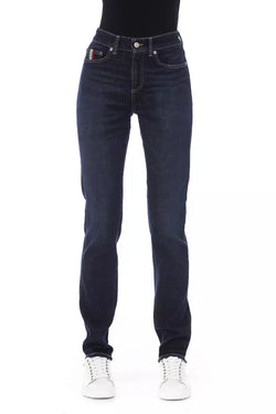 Blue Cotton Women Jeans Baldinini Trend