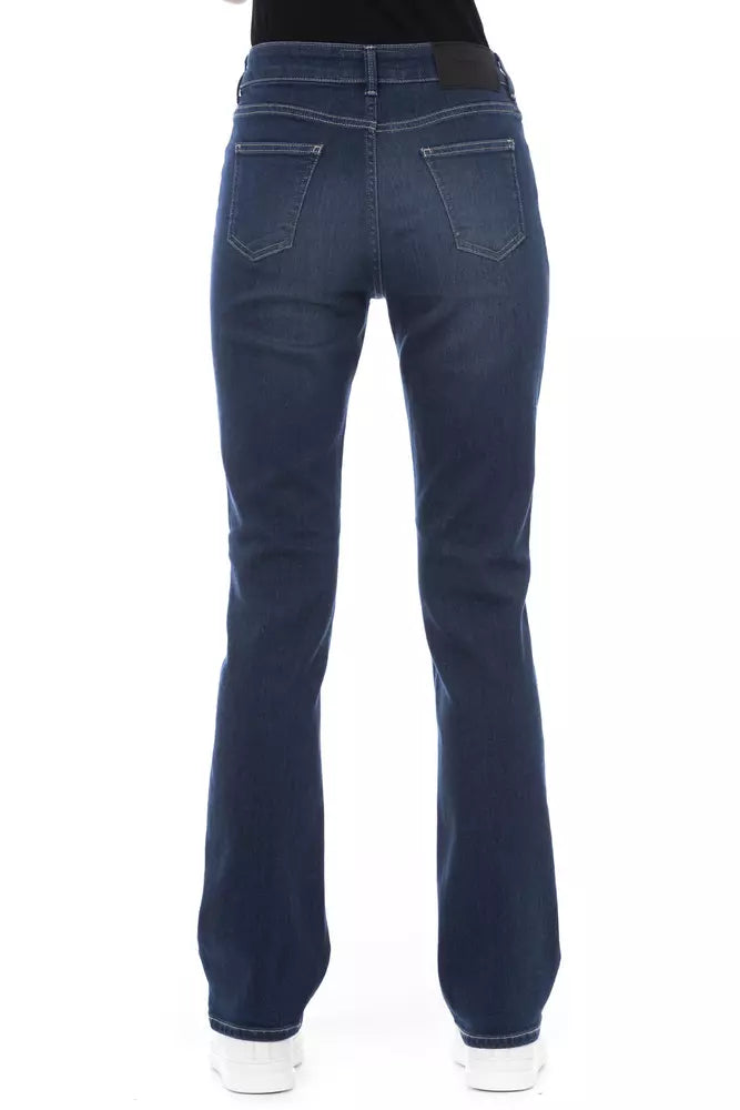 Blue Cotton Women Jeans Baldinini Trend