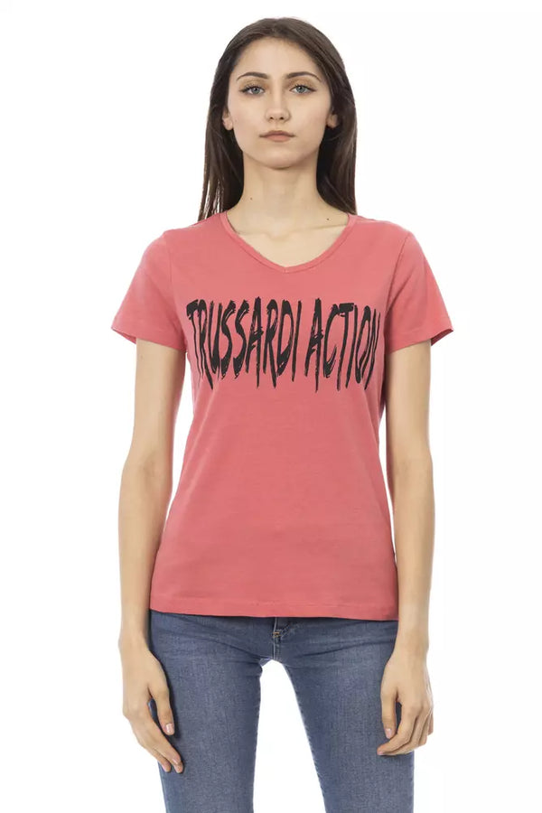 Pink Cotton Women Top Trussardi Action