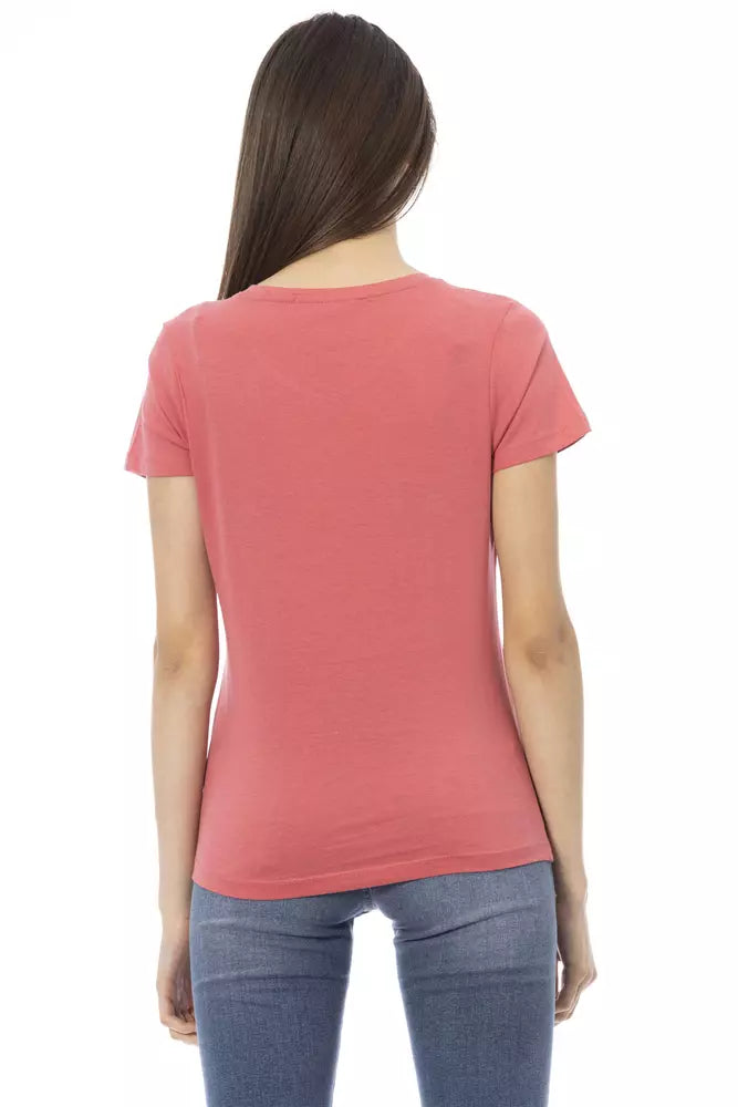 Pink Cotton Women Top Trussardi Action